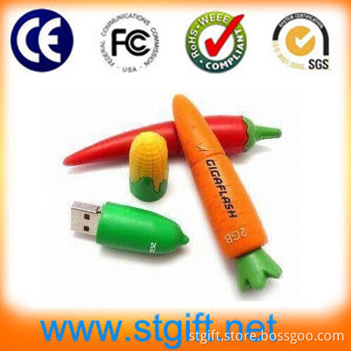 USB Flash Memory Cute Cartoon Vegetables Shape Promotional Gift USB Memory